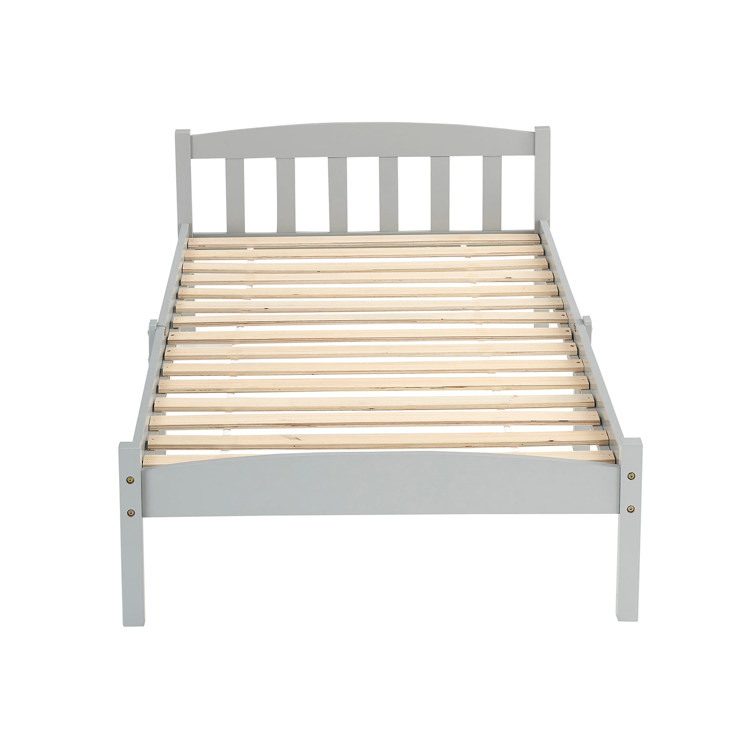ABATE Single Pine Wooden Bed 96*198cm - Gray