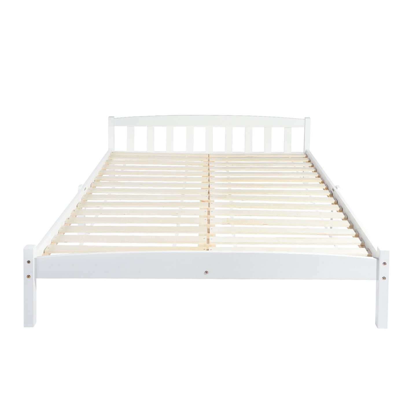 ABATE Double Pine Wooden Bed 146*196cm - White