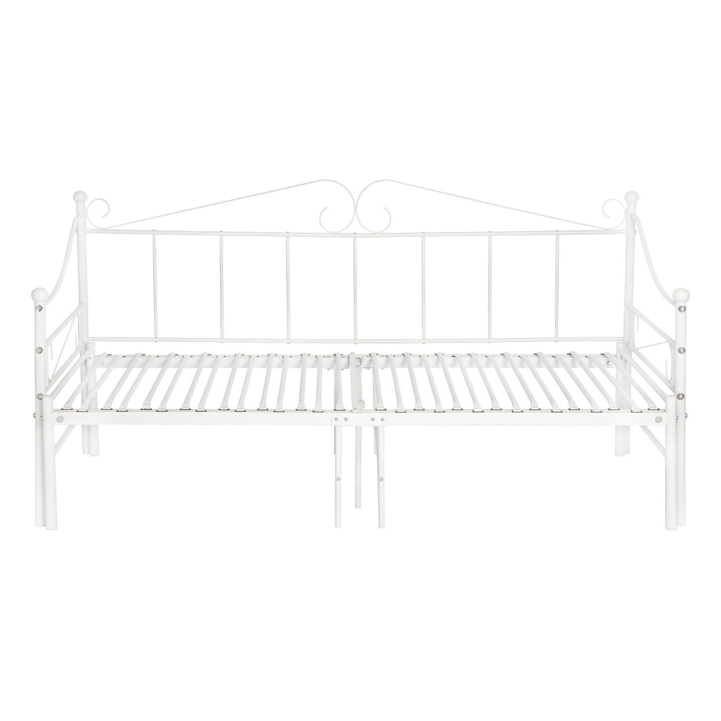 AVIOLA Day Metal Bed 93.2*199cm+93.5*191cm - White