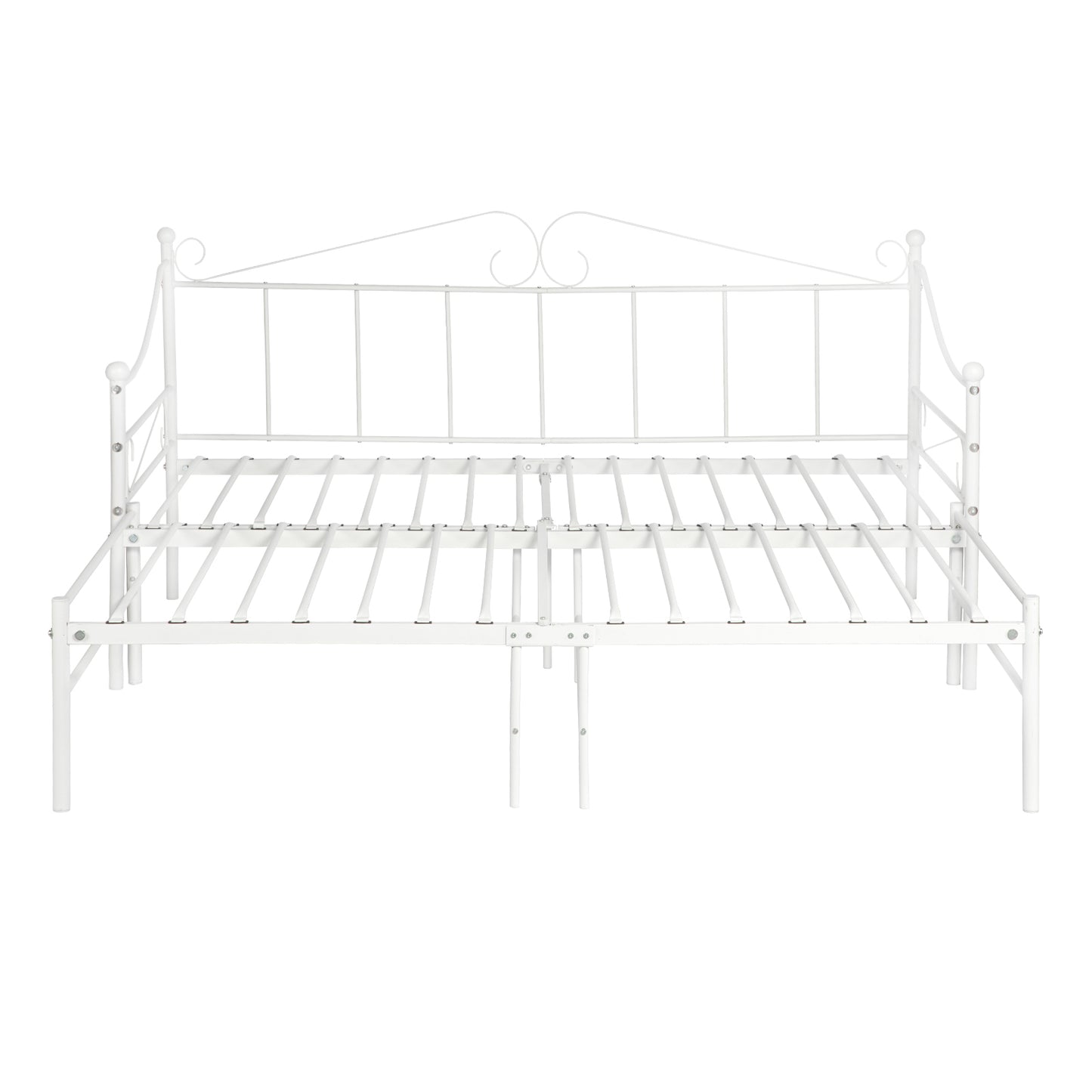 AVIOLA Day Metal Bed 93.2*199cm+93.5*191cm - White