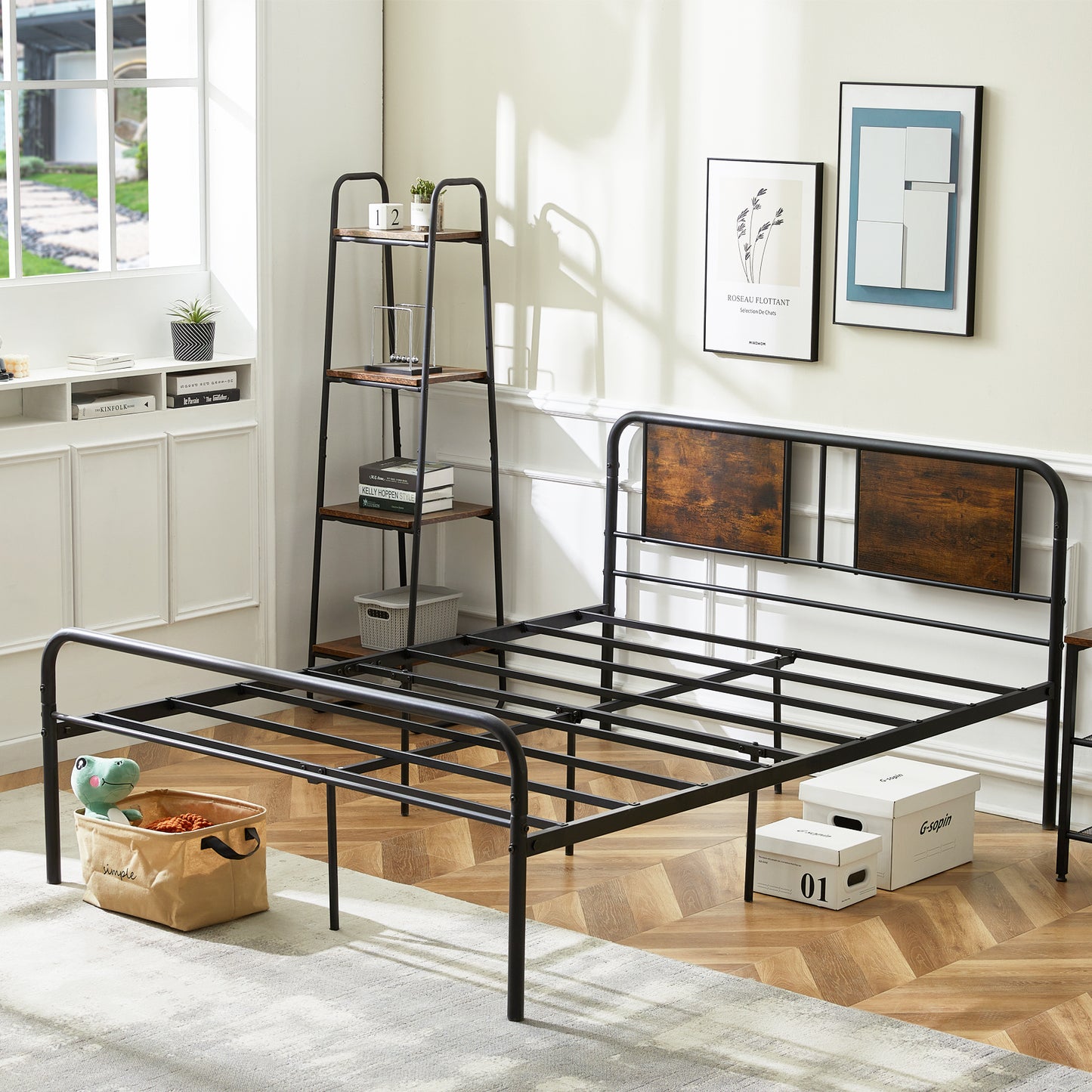 BERRY Double Metal Bed 143*196.4cm - Black