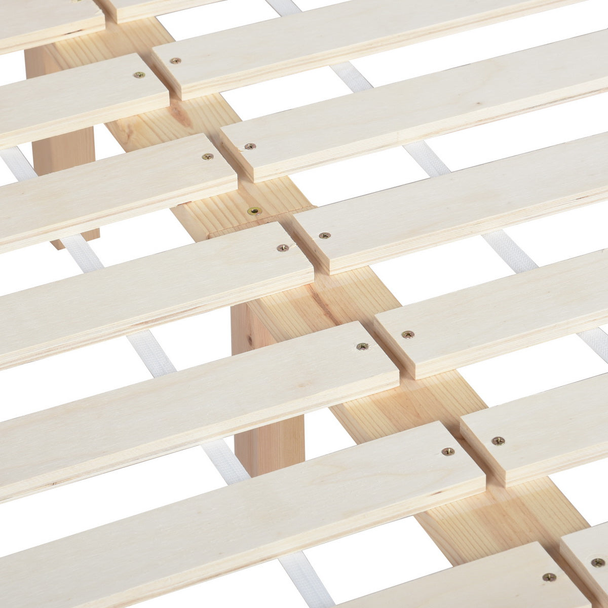 BIGLIA Double Pine Wooden Bed 146*198cm - Wood