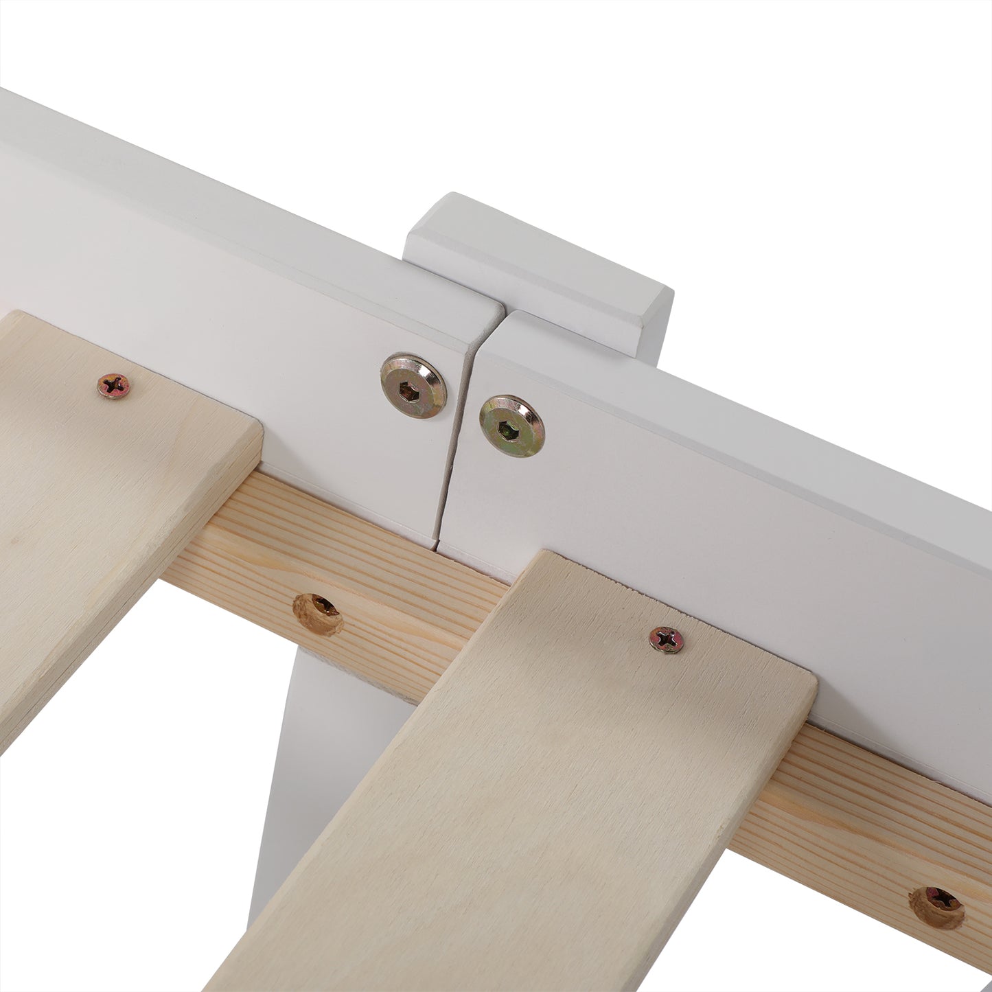 BIGLIA Single Pine Wooden Bed 96*198cm - White