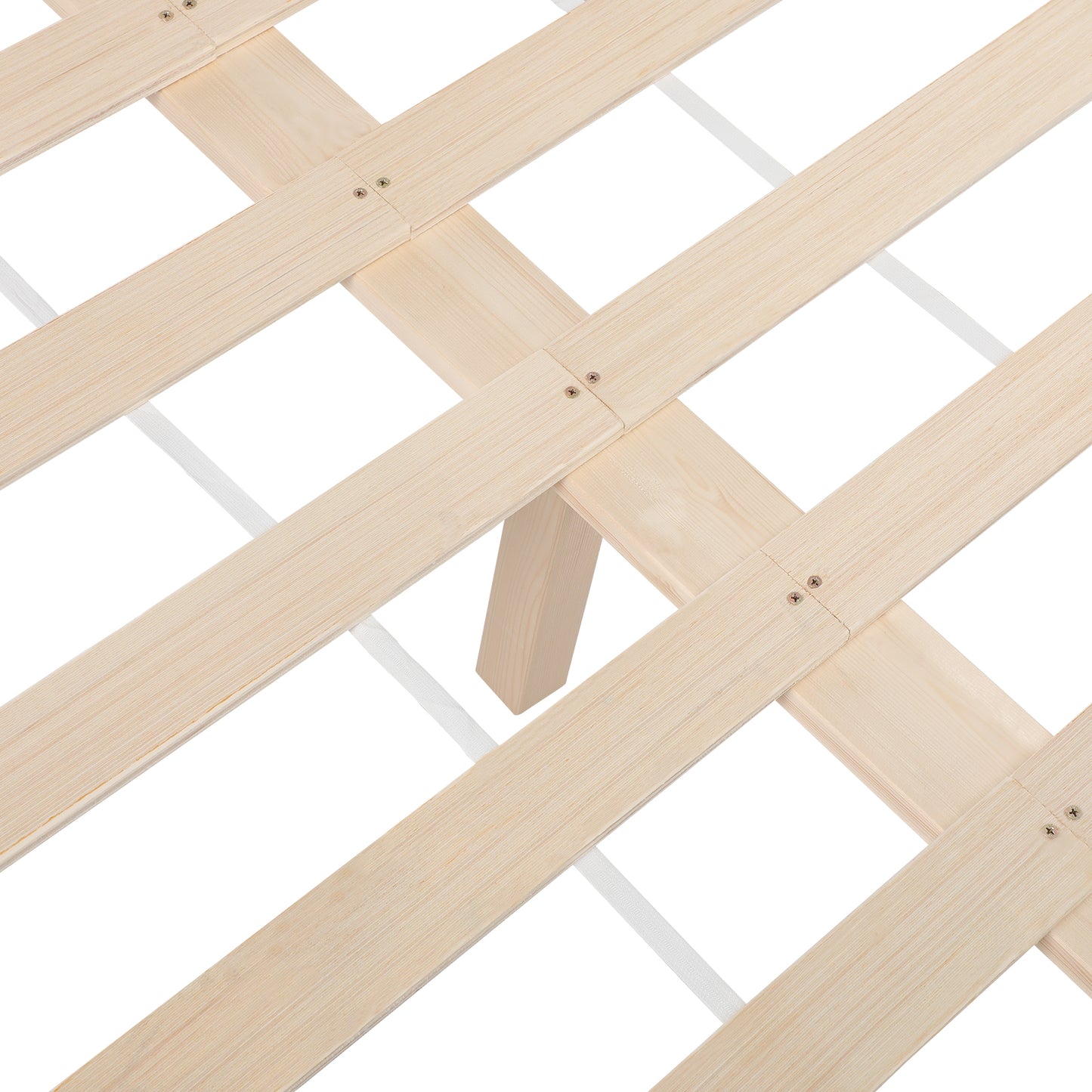 COLE Double Pine Wooden Bed 147.2*196cm - White