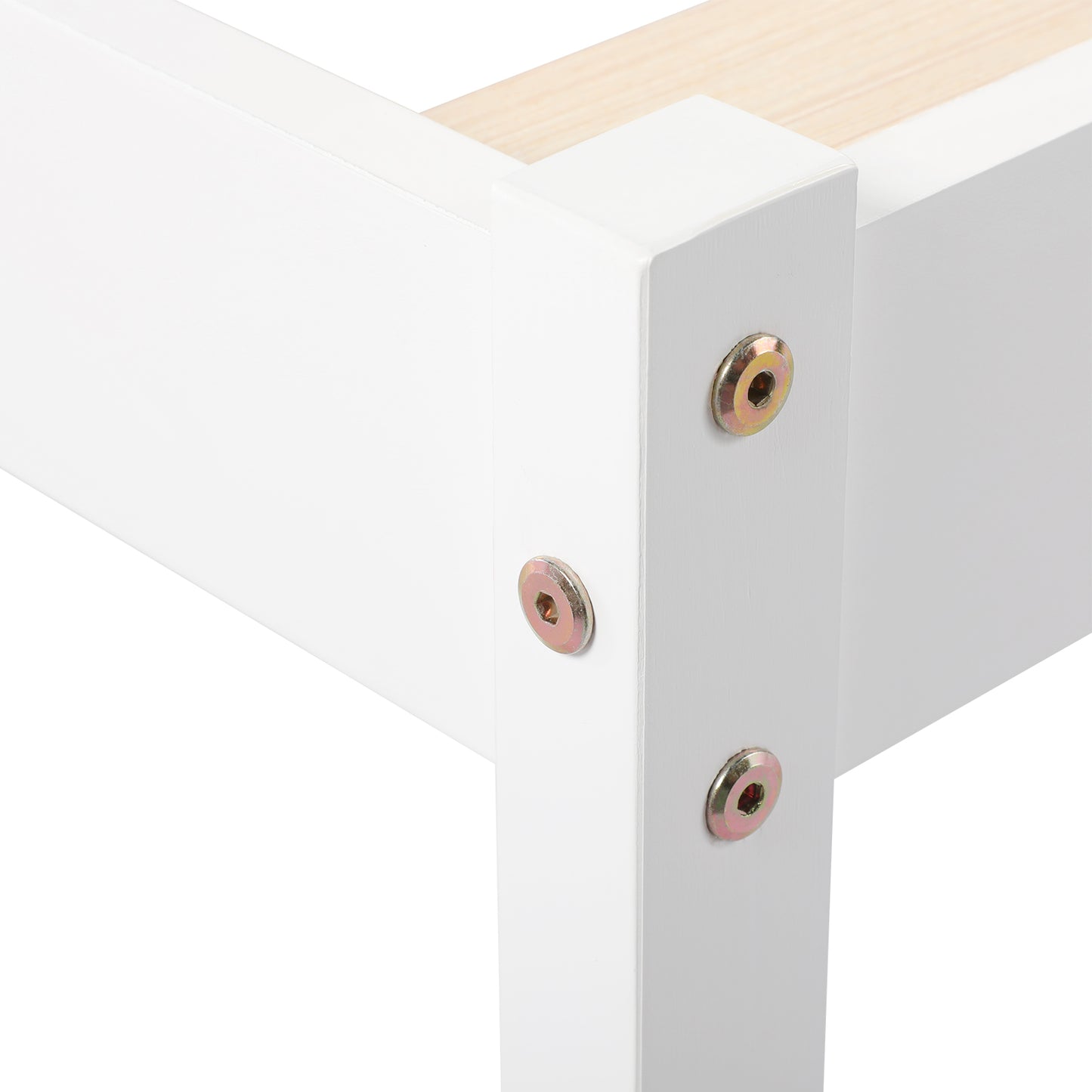 COLE Double Pine Wooden Bed 147.2*196cm - White