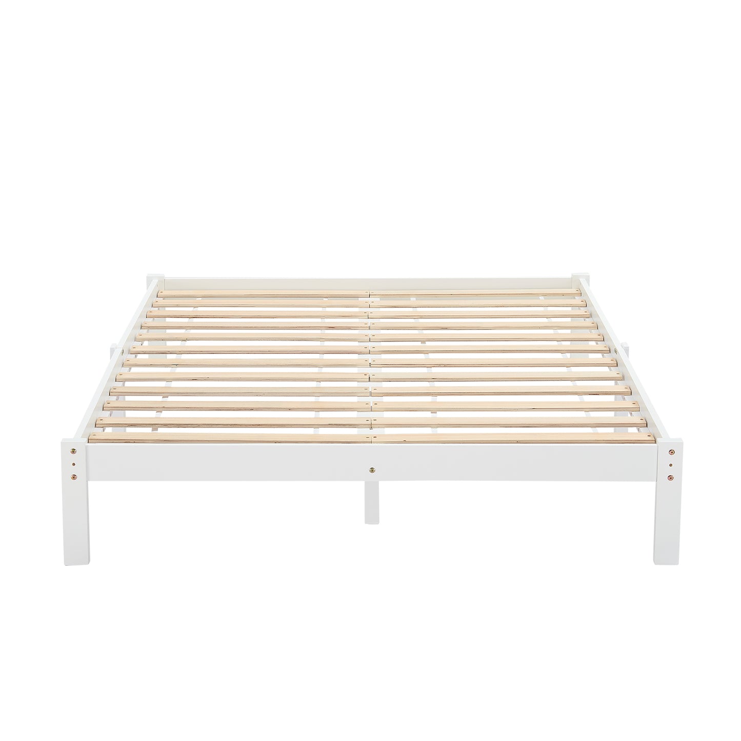 CYCAS Double Pine Wooden Bed 148*196cm - White