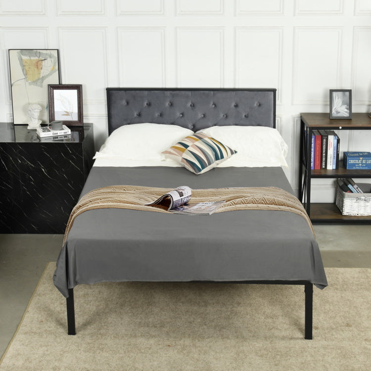GOLYA Double Metal Bed 140*195cm - Gray