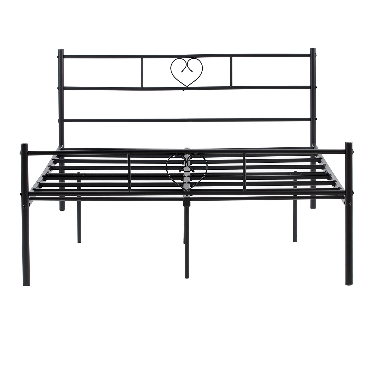 HEART Double Metal Bed 143*207cm - Black