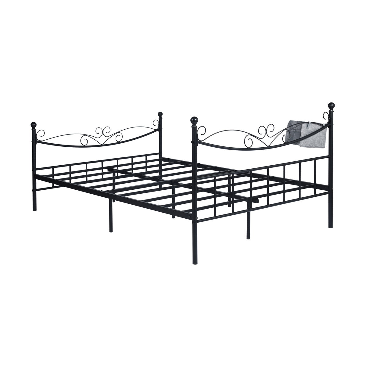 ISOLF Double Metal Bed 142*198cm - Black