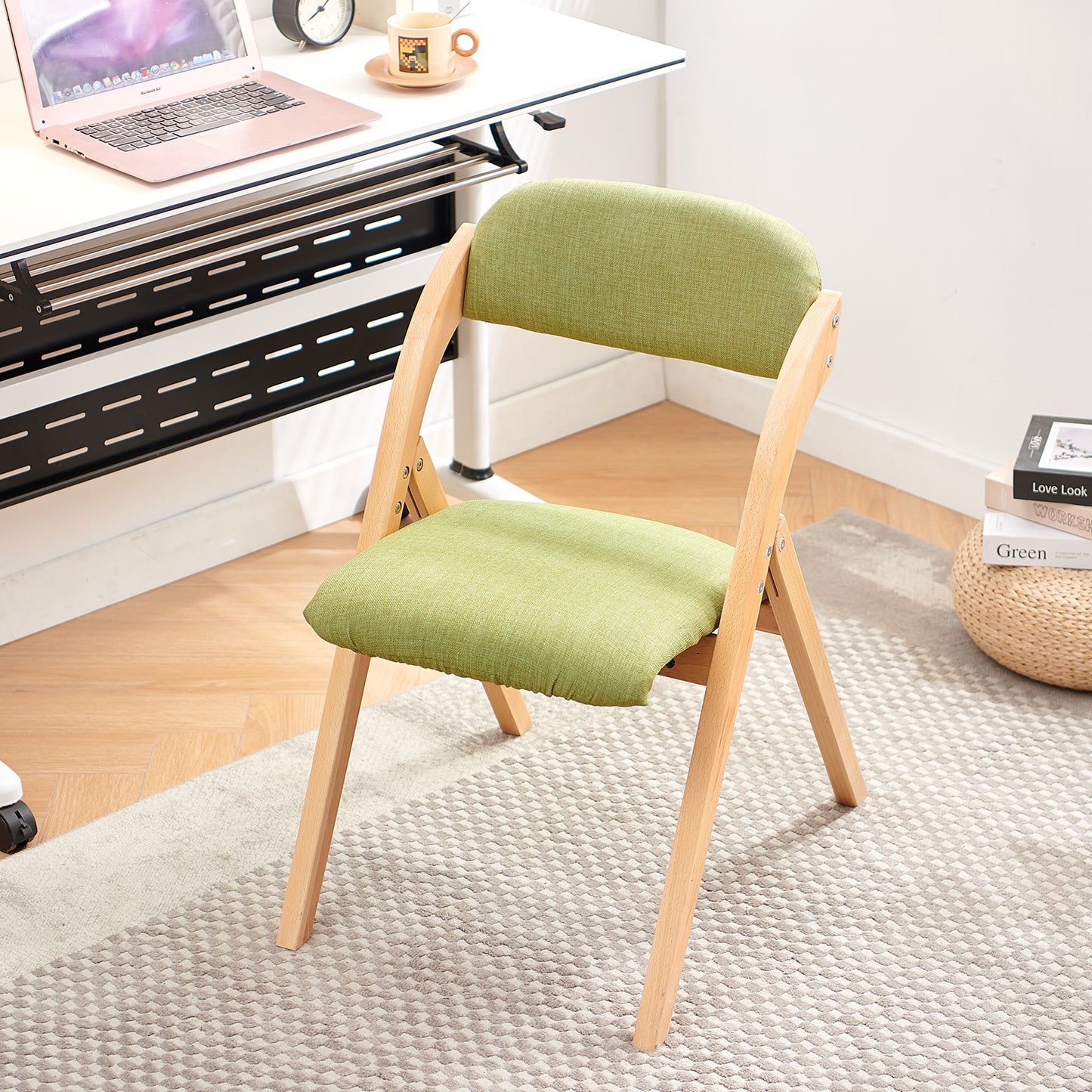 KEWA Folding Chair with Beech Leg - Grass Green