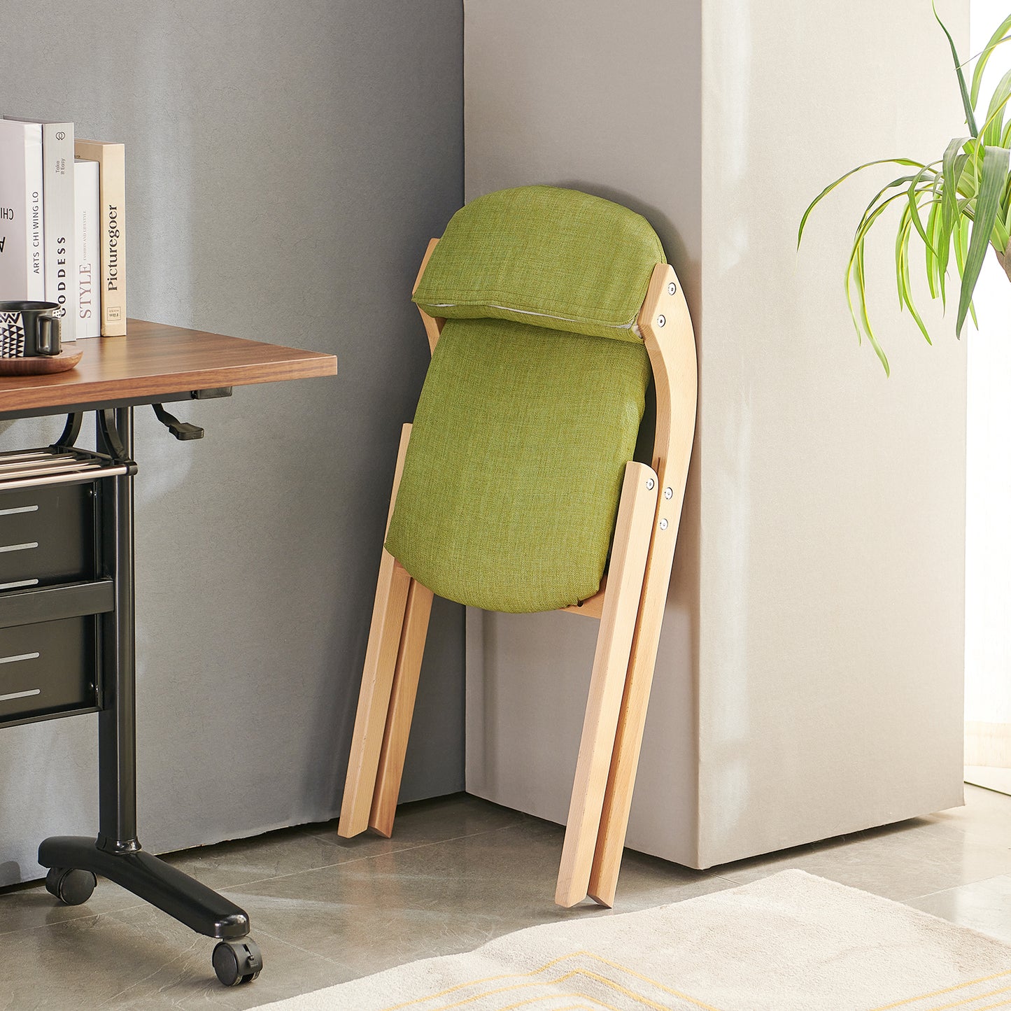 KEWA Folding Chair with Beech Leg - Grass Green