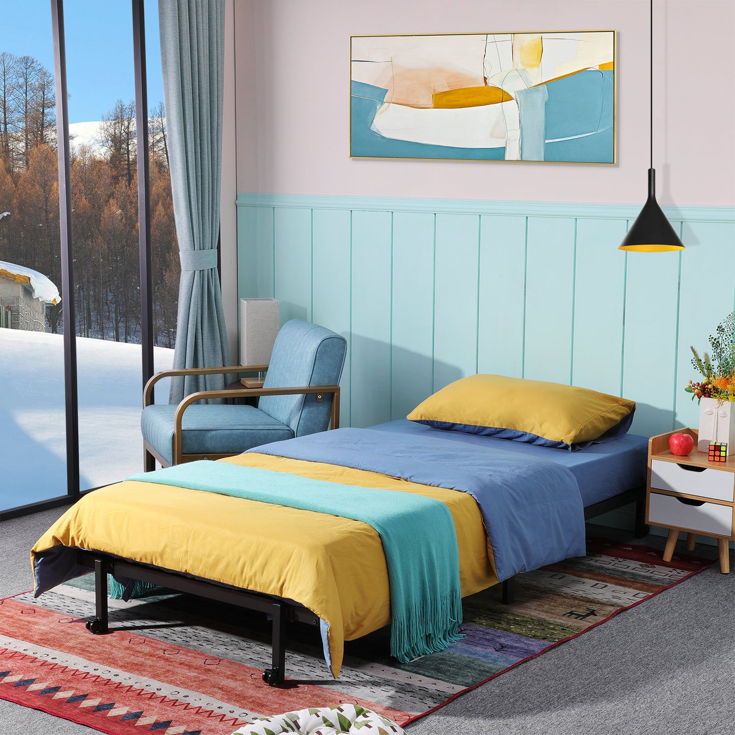 LIA Single Metal Bed 92*190cm - Black