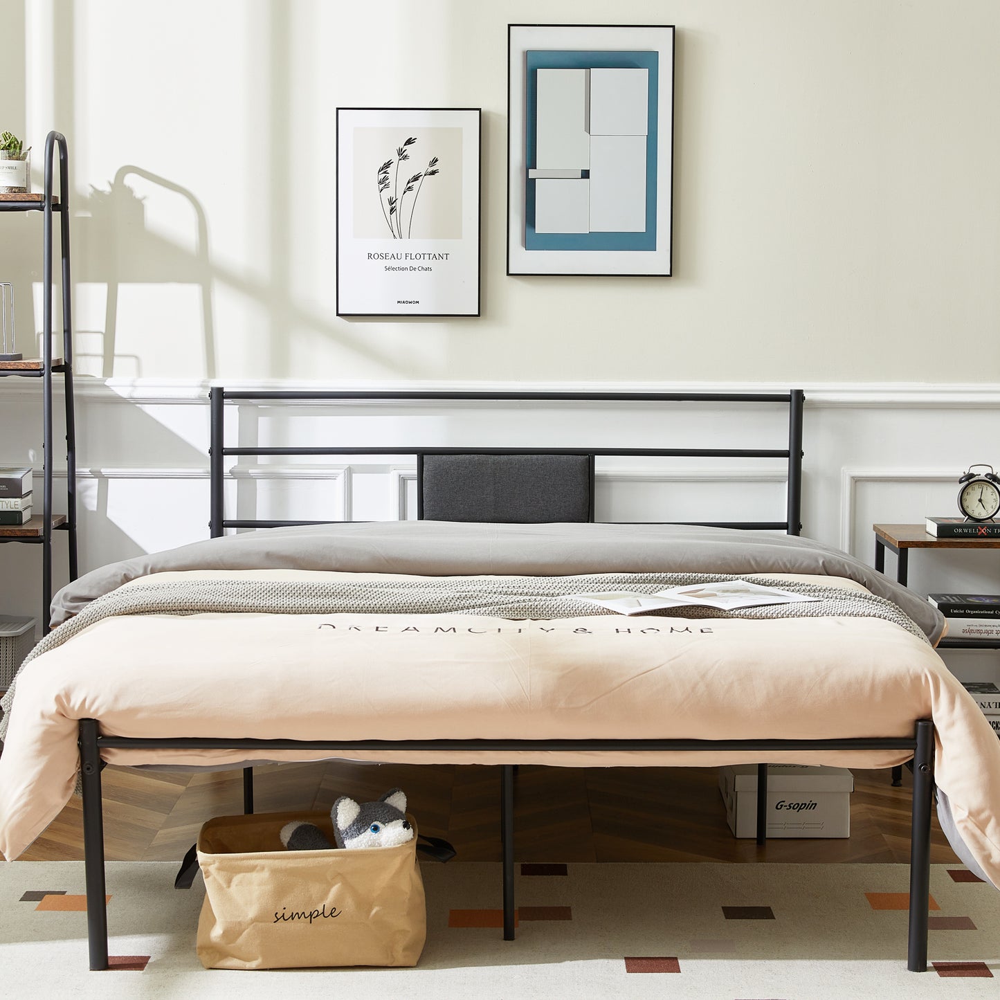 RACE Double Metal Bed 143*197cm - Black