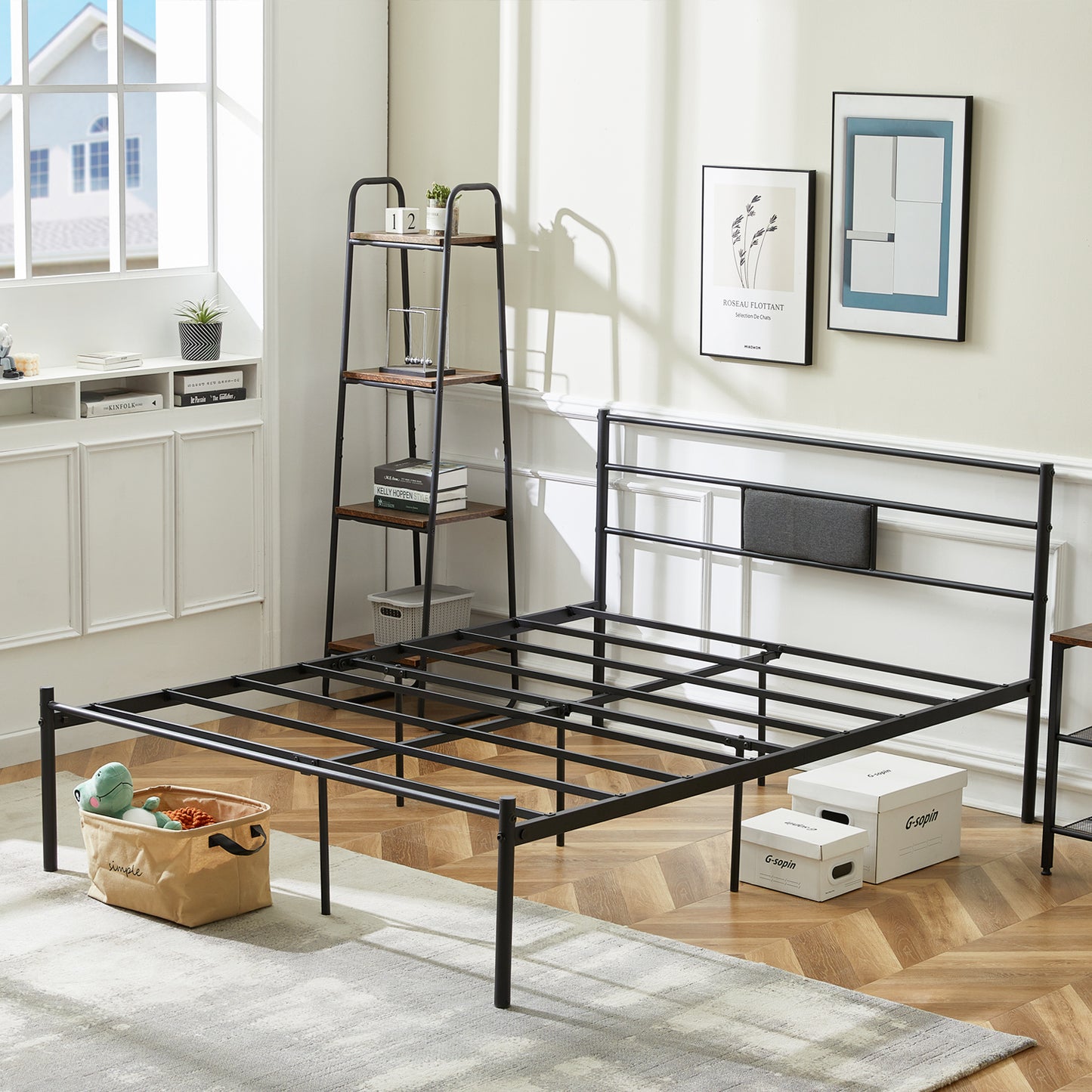 RACE Double Metal Bed 143*197cm - Black