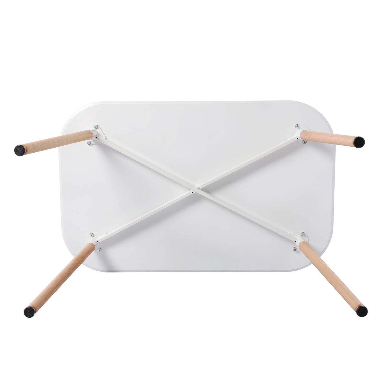 SAGE 110cm Oval Dining Table With Beech Legs-White