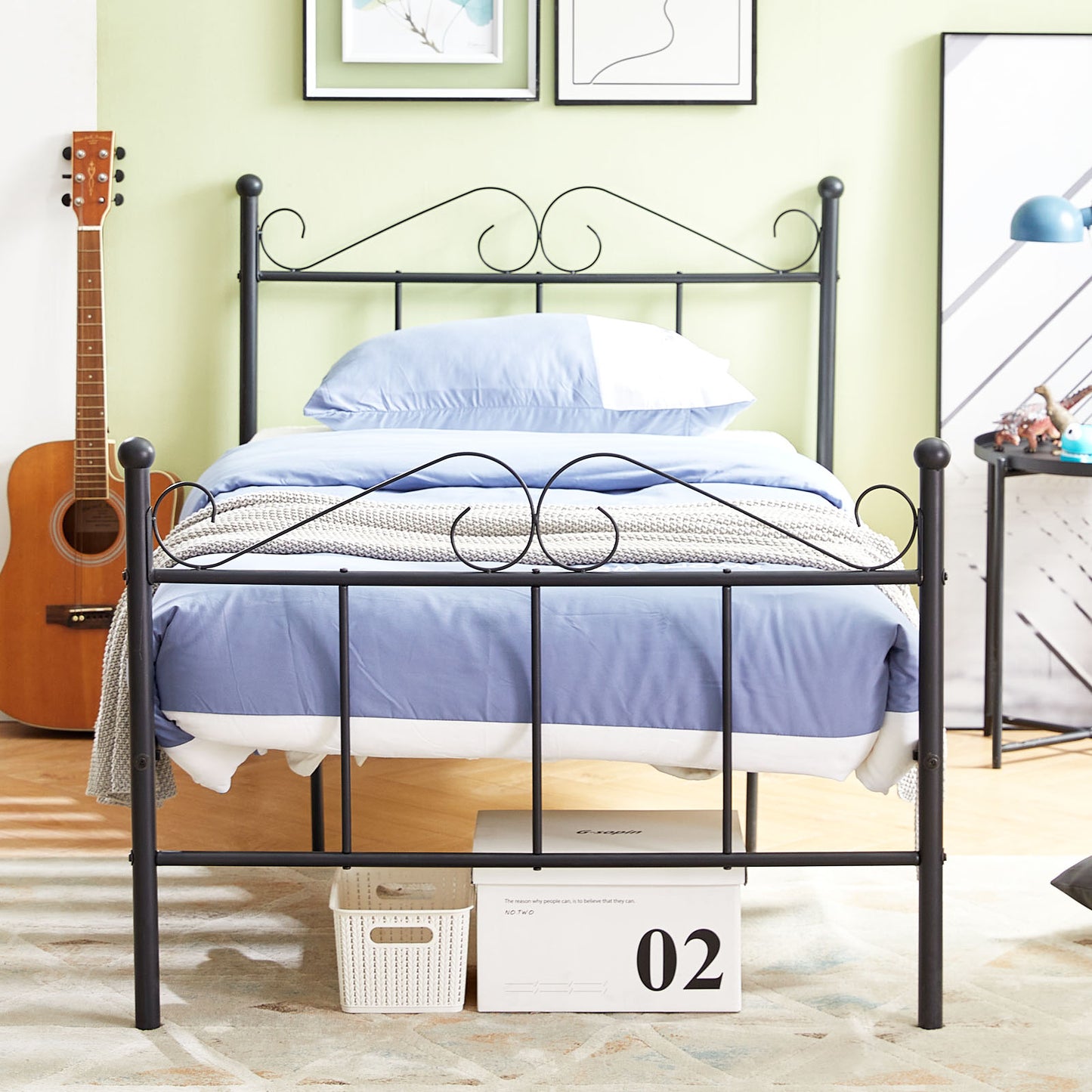 TIKI Double Metal Bed 103*207 cm - Black