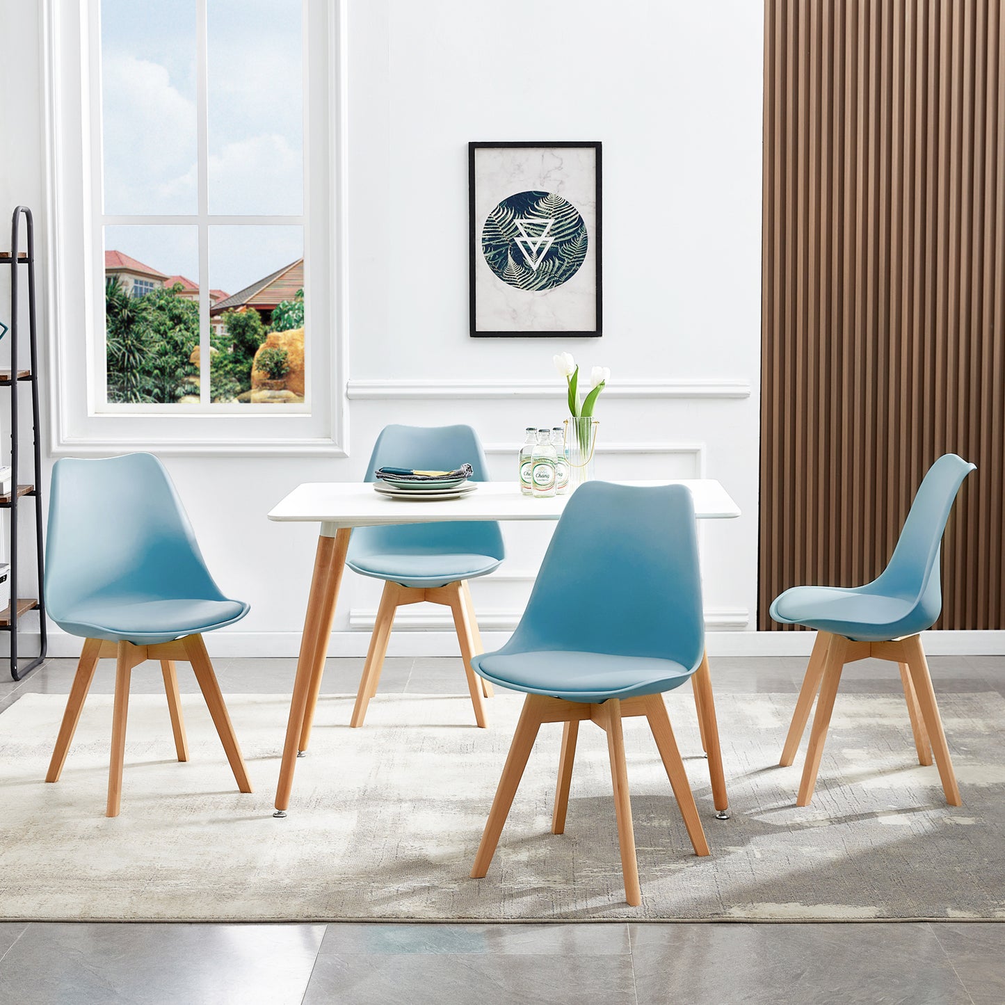 TULIP Dining Chair with Beech Legs - AIRYBULE