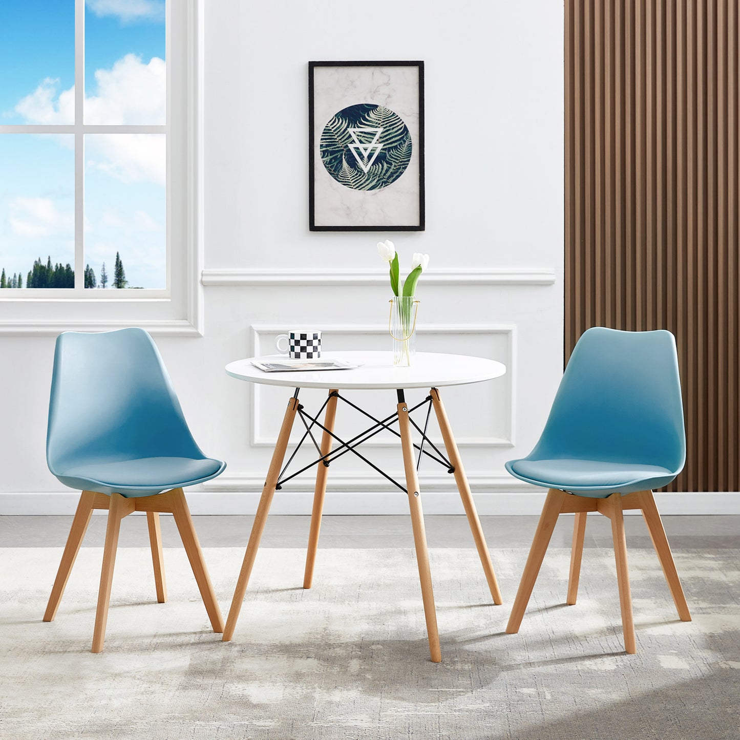 TULIP Dining Chair with Beech Legs - AIRYBULE