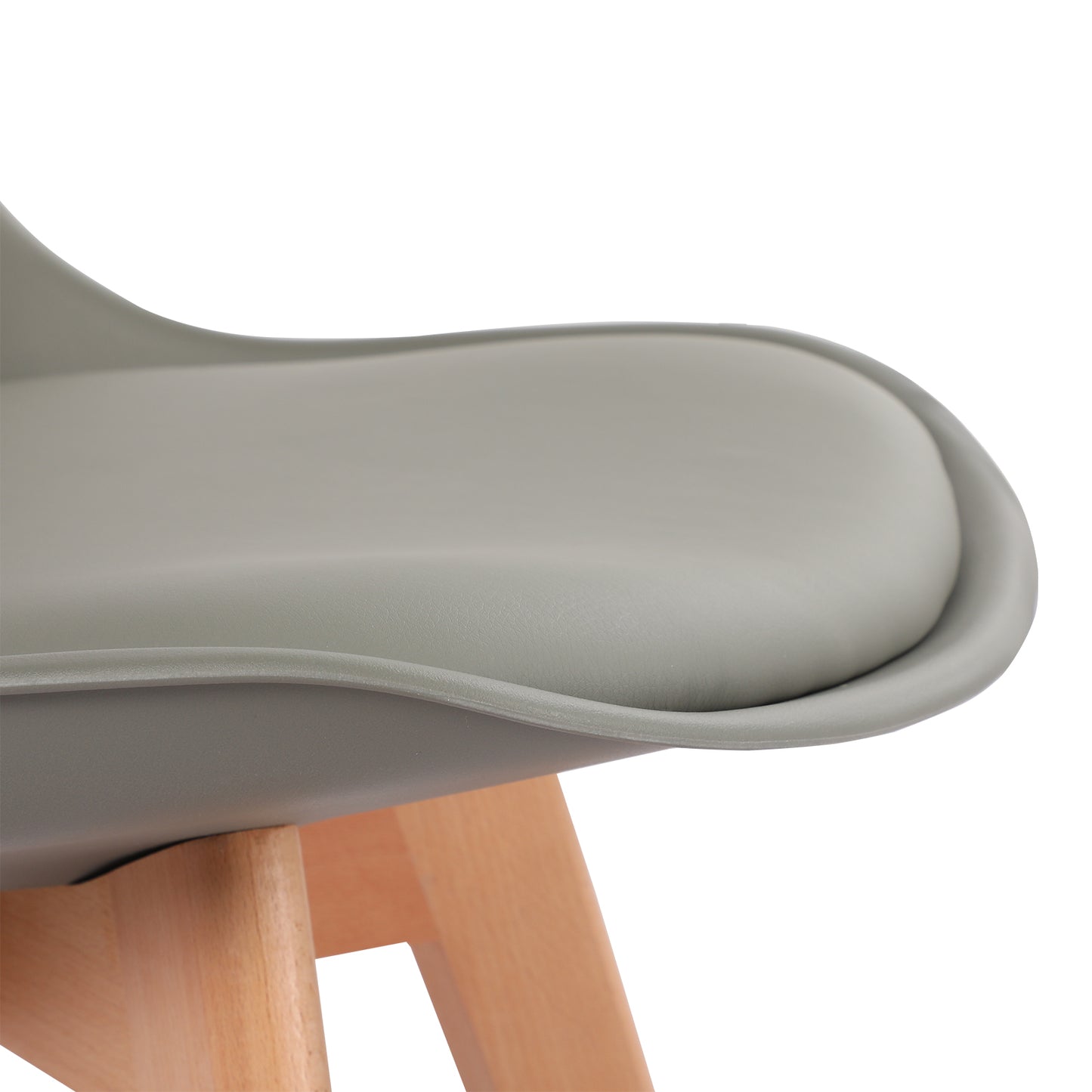 TULIP Dining Chair with Beech Legs - Gray