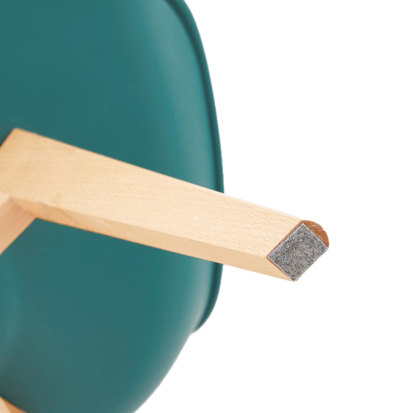 TULIP Dining Chair with Beech Legs - Dark Green
