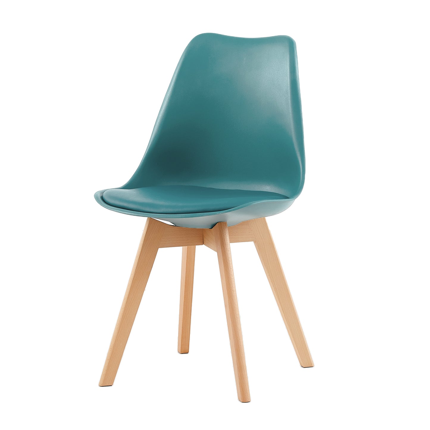 TULIP Dining Chair with Beech Legs - Dark Green