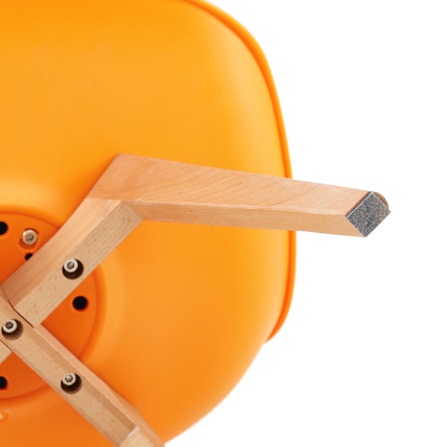 TULIP Dining Chair with Beech Legs - Orange