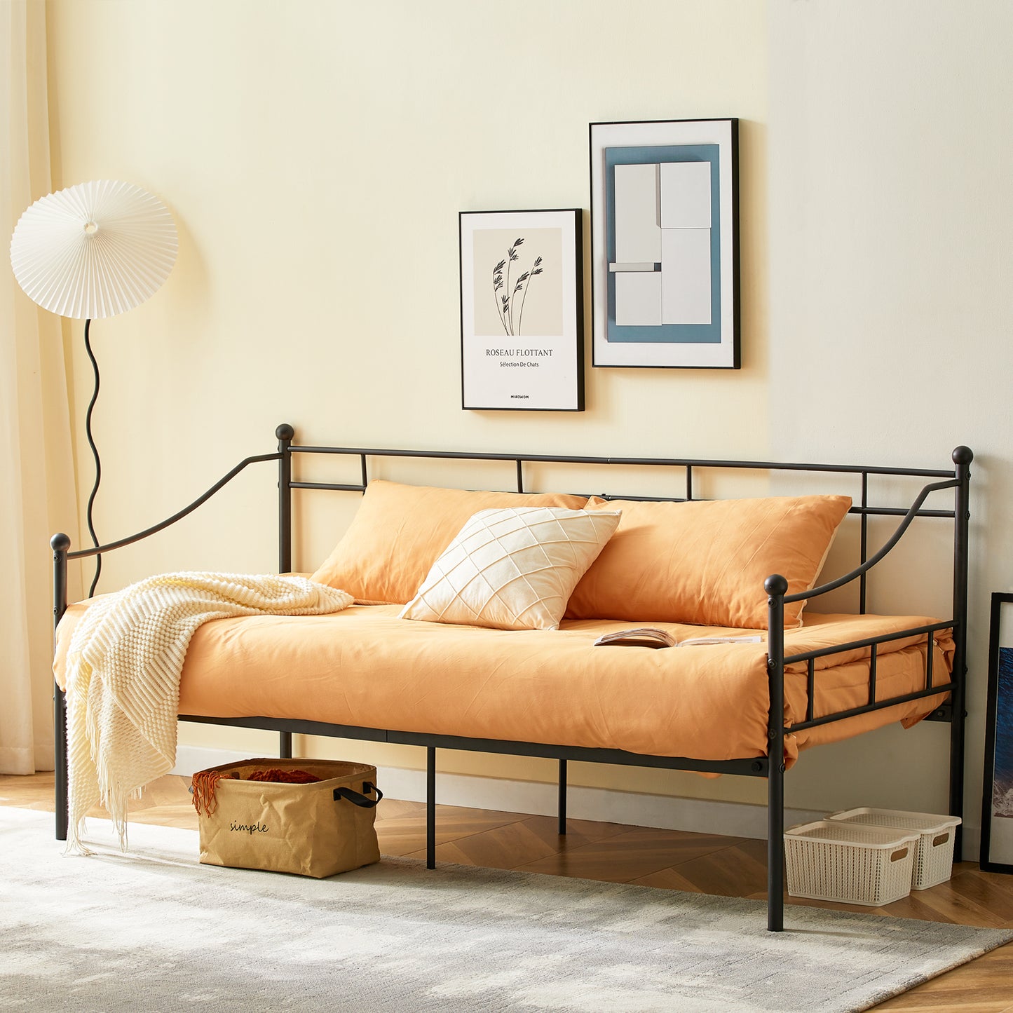 TUNA Single Metal Bed 93*197cm - Black