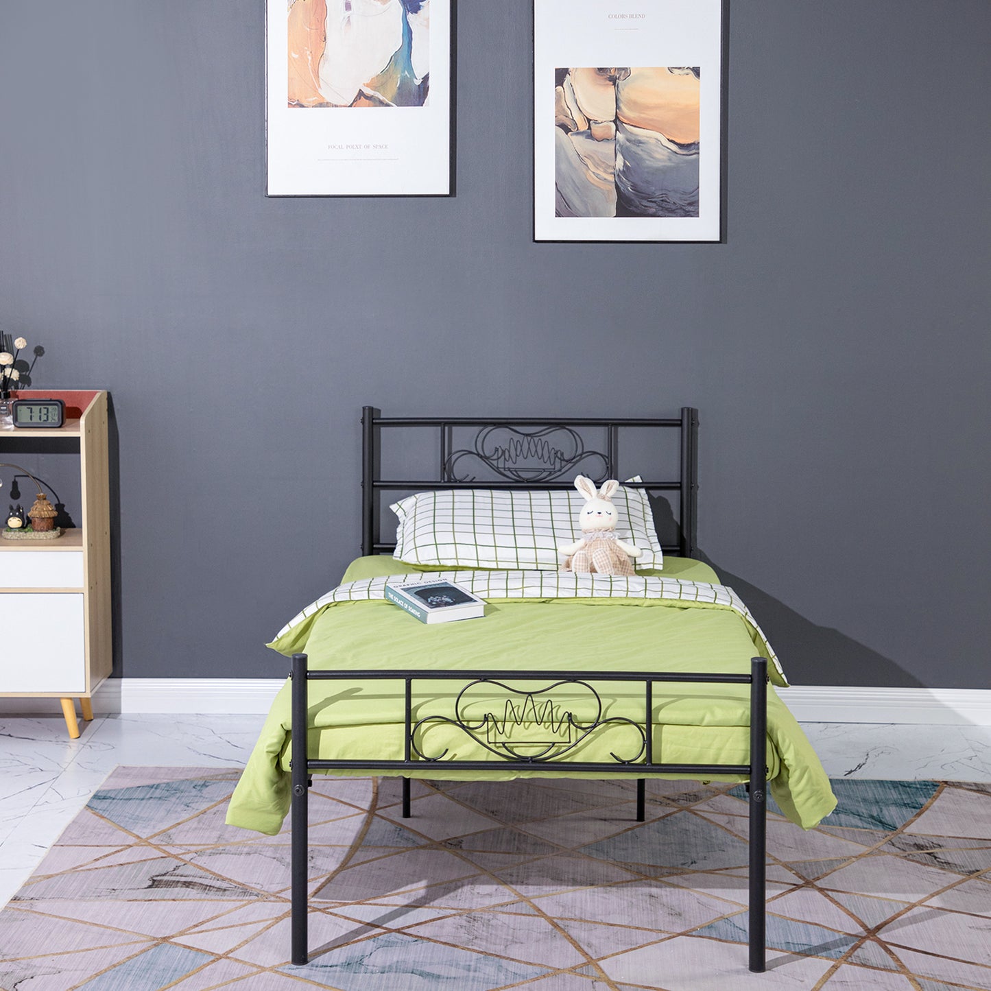 WILD Single Metal Bed 93.2*196.7cm - Black