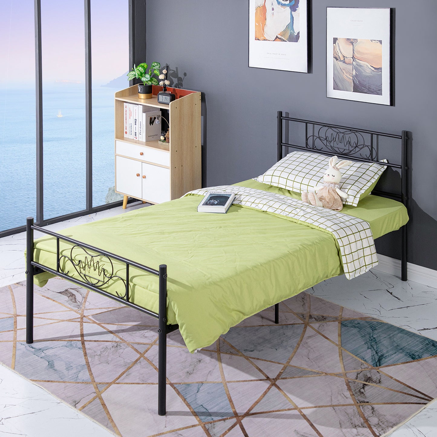 WILD Single Metal Bed 93.2*196.7cm - Black