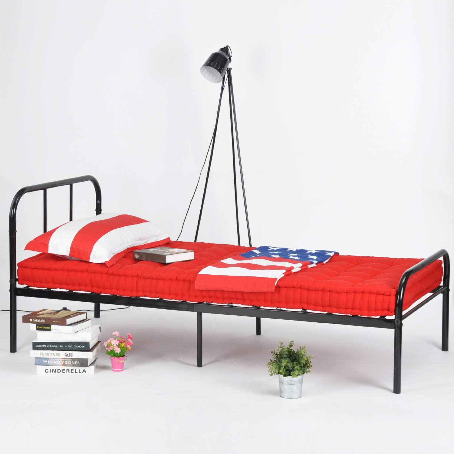 MILO Single/Double Metal Bed 94 * 196 cm/143 * 196 cm - Black