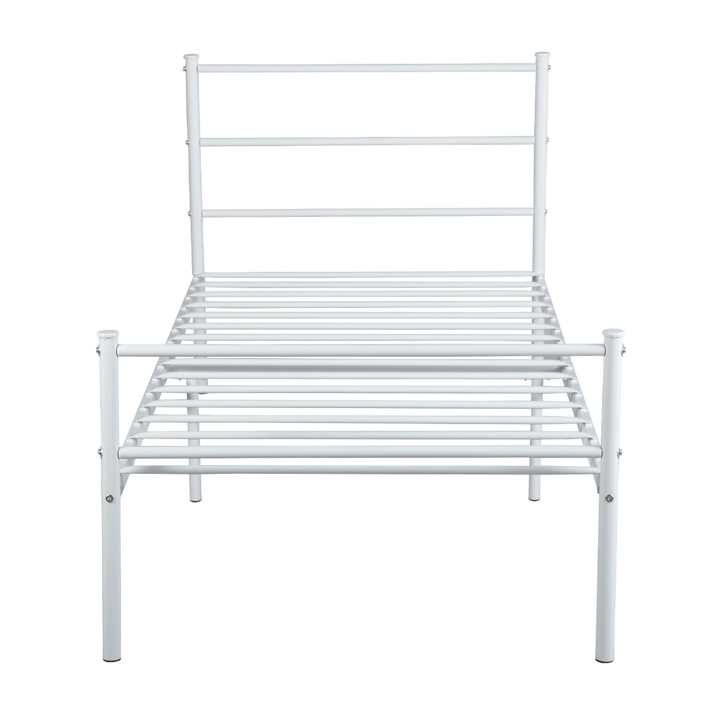 PRIMO Single/Double Metal Bed 94 * 196 cm/143 * 196 cm - Black/White