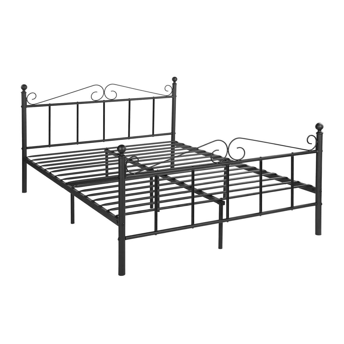 TIKI Single/Double Metal Bed 94 * 196 cm/143 * 196 cm - Black/White