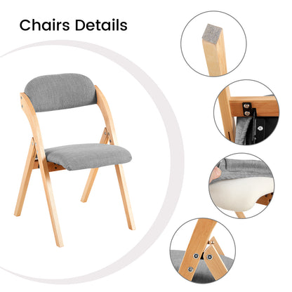 KEWA Folding Chair with Beech Leg - Gray