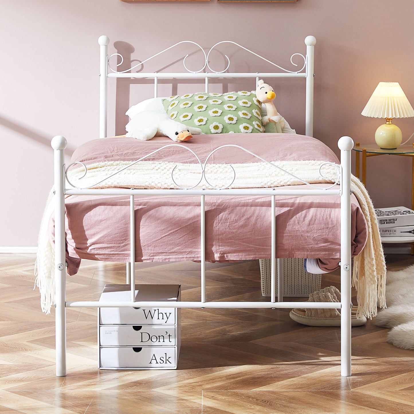 TIKI Single Metal Bed 93*207cm - White