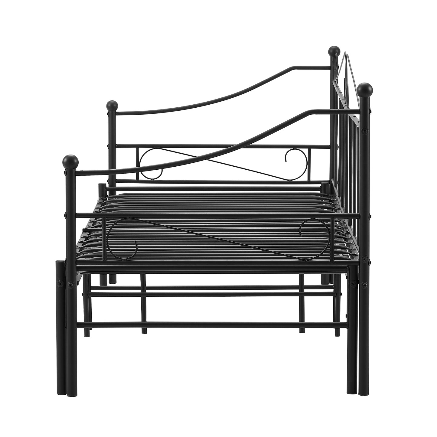 HARMAN Day Metal Bed 95.5*196.4cm+93.5*190.5cm - Black