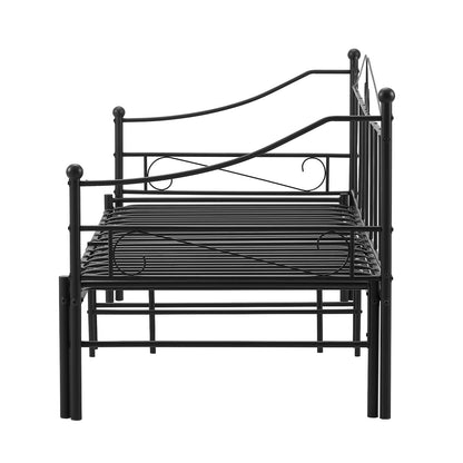 HARMAN Day Metal Bed 95.5*196.4cm+93.5*190.5cm - Black