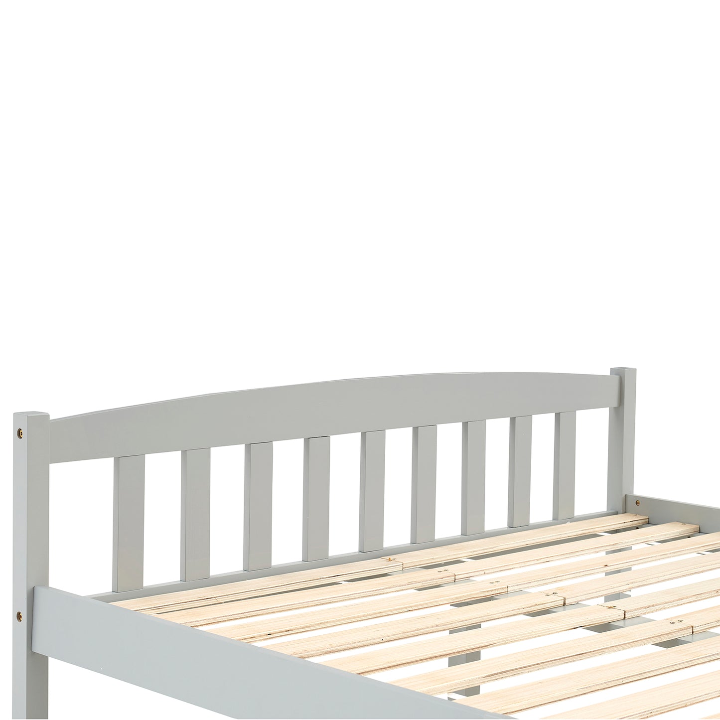 ABATE Double Pine Wooden Bed 146*198cm - Gray