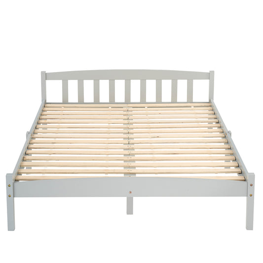 ABATE Double Pine Wooden Bed 146*198cm - Gray
