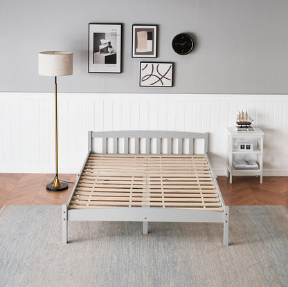 ABATE Double Pine Wooden Bed 146*198cm - Gray