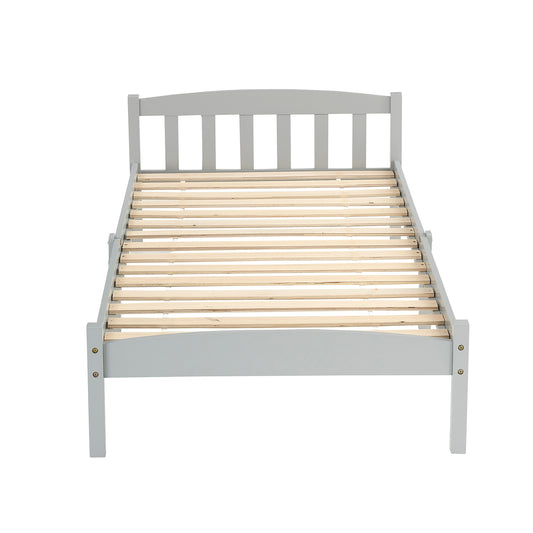ABATE Single Pine Wooden Bed 96*198cm - Gray