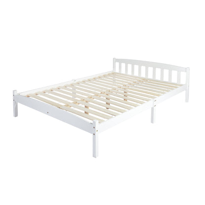 ABATE Double Pine Wooden Bed 146*196cm - White