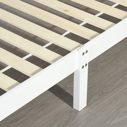 ABATE Single Pine Wooden Bed 96*196cm - White