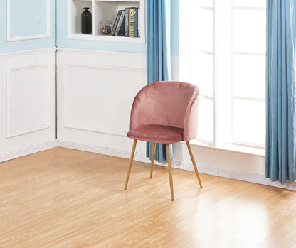 ALOE Velvet Iron Leg Chair-Pink