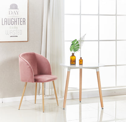 ALOE Velvet Iron Leg Chair-Pink