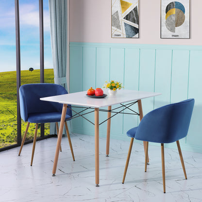 ALOE Velvet Iron Leg Chair-Blue