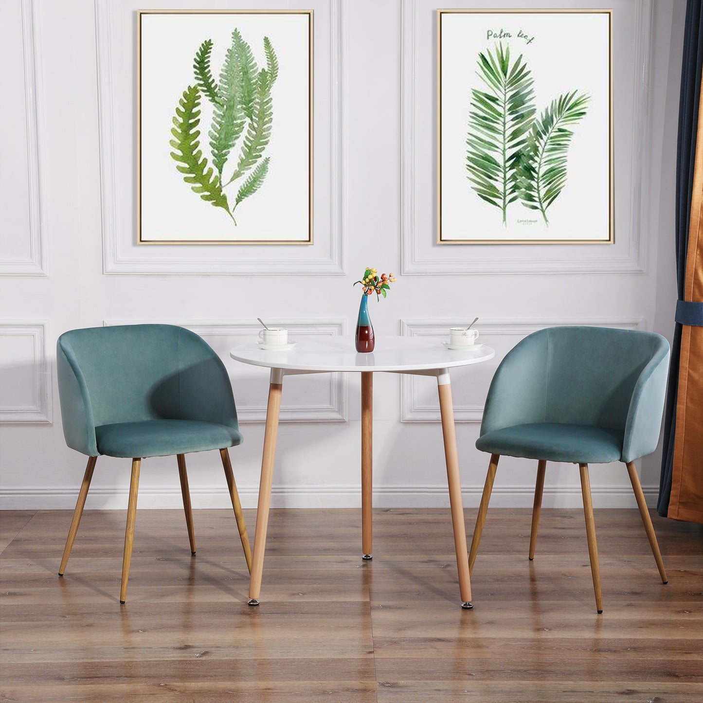 ALOE Velvet Iron Leg Chair-Cactus Color
