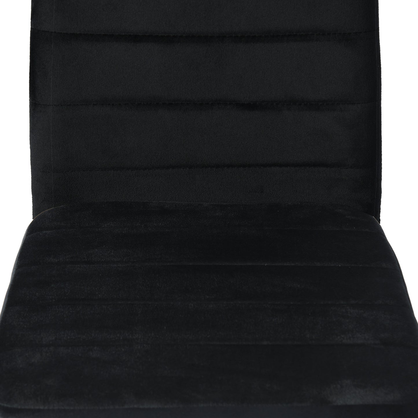 ANN Velvet Dining Chair with Iron Legs - Black