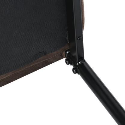 ANN Velvet Dining Chair with Iron Legs - Brown