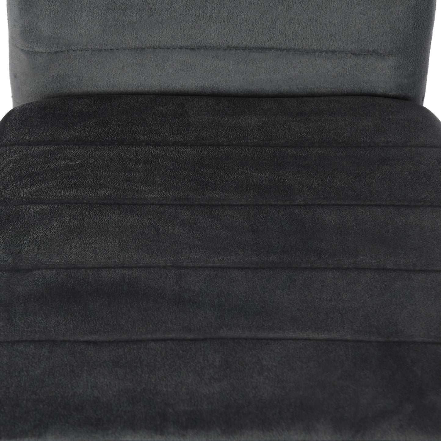 ANN Velvet Dining Chair with Iron Legs - Gray