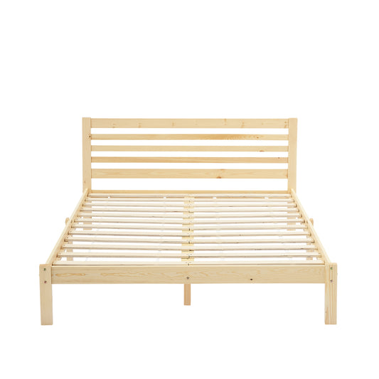 BEAN Double Pine Wooden Bed 148*196cm - Wood